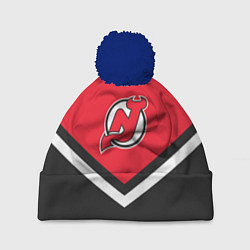 Шапка с помпоном NHL: New Jersey Devils, цвет: 3D-тёмно-синий