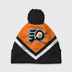 Шапка с помпоном NHL: Philadelphia Flyers, цвет: 3D-черный
