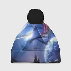 Шапка с помпоном Pink Floyd: Space, цвет: 3D-черный