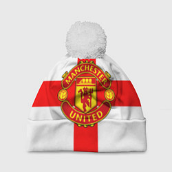 Шапка с помпоном Manchester Utd: England, цвет: 3D-белый