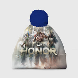 Шапка с помпоном For honor 4, цвет: 3D-тёмно-синий