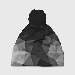 Шапка с помпоном Abstract gray, цвет: 3D-черный