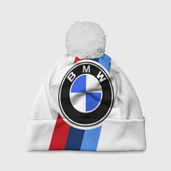 Шапка с помпоном BMW M: White Sport, цвет: 3D-белый