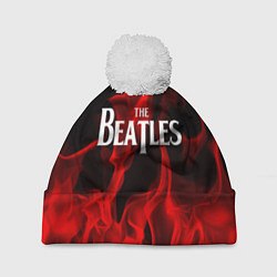 Шапка с помпоном The Beatles: Red Flame, цвет: 3D-белый