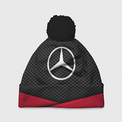 Шапка с помпоном Mercedes Benz: Grey Carbon, цвет: 3D-черный