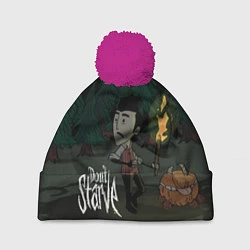 Шапка с помпоном Don't Starve: Night Forrest, цвет: 3D-малиновый