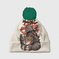 Шапка с помпоном Godzilla Eat, цвет: 3D-зеленый