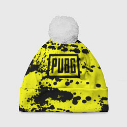 Шапка с помпоном PUBG: Yellow Stained, цвет: 3D-белый