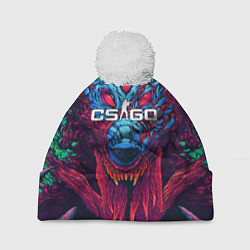 Шапка с помпоном CS:GO Hyper Beast, цвет: 3D-белый