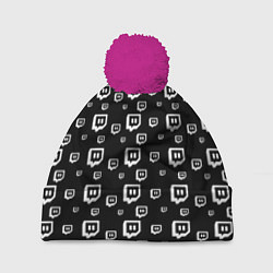 Шапка c помпоном Twitch: Black Pattern