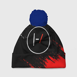 Шапка с помпоном 21 Pilots: Black & Red, цвет: 3D-тёмно-синий