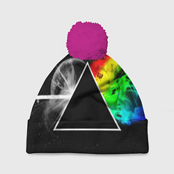 Шапка с помпоном PINK FLOYD, цвет: 3D-малиновый