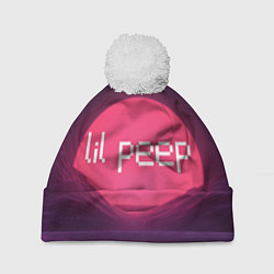 Шапка с помпоном Lil peepLogo, цвет: 3D-белый