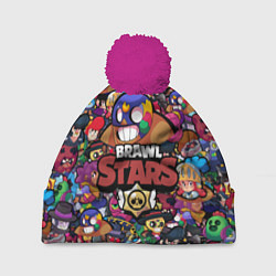 Шапка с помпоном BRAWL STARS EL PRIMO, цвет: 3D-малиновый