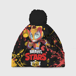 Шапка с помпоном BRAWL STARS MAX, цвет: 3D-черный