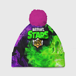 Шапка с помпоном BRAWL STARS, цвет: 3D-малиновый