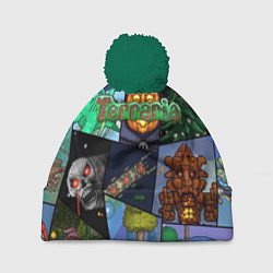 Шапка с помпоном Terraria, цвет: 3D-зеленый