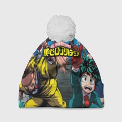 Шапка с помпоном My Hero Academia все герои, цвет: 3D-белый