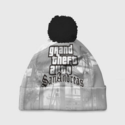 Шапка с помпоном GTA SanAndreas, цвет: 3D-черный