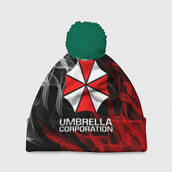 Шапка с помпоном UMBRELLA CORP, цвет: 3D-зеленый