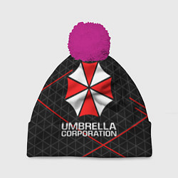 Шапка с помпоном UMBRELLA CORP, цвет: 3D-малиновый