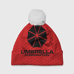 Шапка с помпоном Umbrella Corporation, цвет: 3D-белый