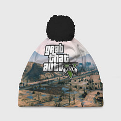 Шапка с помпоном Grand Theft Auto 5, цвет: 3D-черный