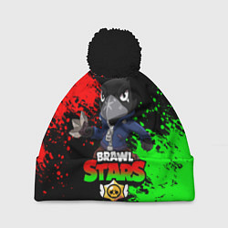 Шапка с помпоном Brawl Stars Crow, цвет: 3D-черный