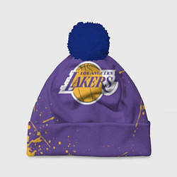 Шапка с помпоном LA LAKERS, цвет: 3D-тёмно-синий