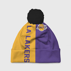 Шапка с помпоном LA LAKERS, цвет: 3D-черный