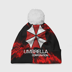 Шапка с помпоном UMBRELLA CORP, цвет: 3D-белый