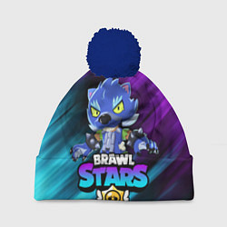 Шапка с помпоном BRAWL STARS LEON, цвет: 3D-тёмно-синий