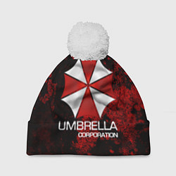 Шапка с помпоном UMBRELLA CORP, цвет: 3D-белый