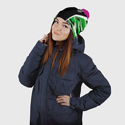 Шапка с помпоном Внутренние войска, цвет: 3D-малиновый — фото 2