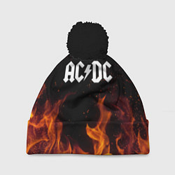 Шапка с помпоном AC DC, цвет: 3D-черный