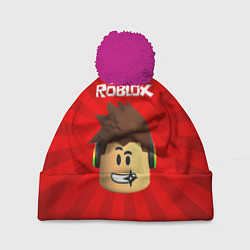 Шапка с помпоном ROBLOX, цвет: 3D-малиновый