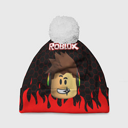 Шапка с помпоном ROBLOX, цвет: 3D-белый