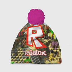 Шапка с помпоном ROBLOX, цвет: 3D-малиновый