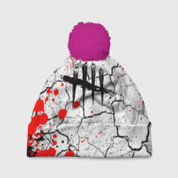 Шапка с помпоном DEAD BY DAYLIGHT, цвет: 3D-малиновый