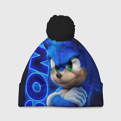 Шапка с помпоном SONIC, цвет: 3D-черный