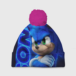 Шапка с помпоном SONIC, цвет: 3D-малиновый