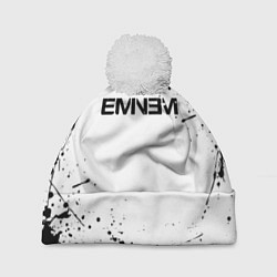 Шапка с помпоном EMINEM, цвет: 3D-белый