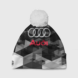 Шапка с помпоном AUDI, цвет: 3D-белый