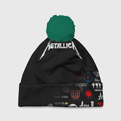 Шапка с помпоном Metallica, цвет: 3D-зеленый