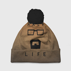 Шапка с помпоном HALF-LIFE, цвет: 3D-черный