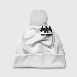 Шапка с помпоном Marshmello Спина, цвет: 3D-белый