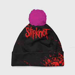 Шапка с помпоном SLIPKNOT, цвет: 3D-малиновый