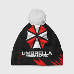 Шапка с помпоном Umbrella Corporation, цвет: 3D-белый