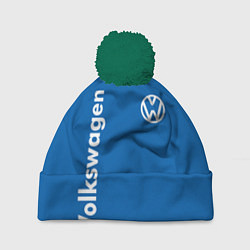 Шапка с помпоном Volkswagen, цвет: 3D-зеленый