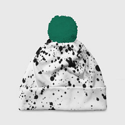 Шапка с помпоном Далматинец, цвет: 3D-зеленый
